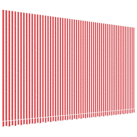 Vervangingsdoek voor luifel gestreept 6x3,5 m rood en wit 2