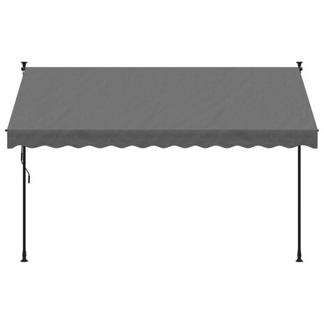 Luifel uittrekbaar 300x150 cm stof en staal antracietkleurig 3