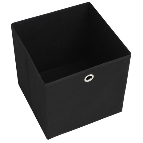 Opbergboxen 10 st 28x28x28 cm nonwoven stof zwart 5