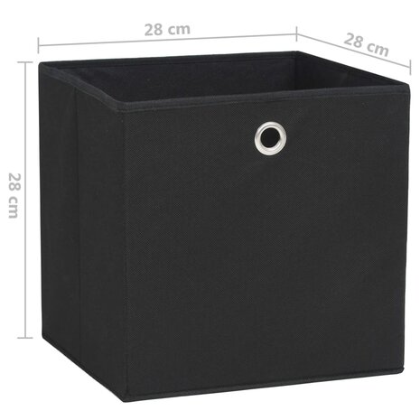 Opbergboxen 10 st 28x28x28 cm nonwoven stof zwart 7