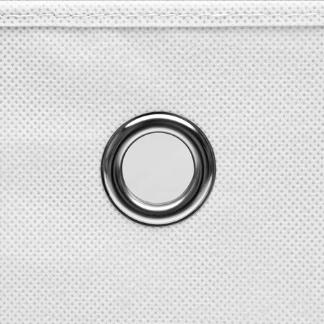 Opbergboxen 10 st 28x28x28 cm nonwoven stof wit 4