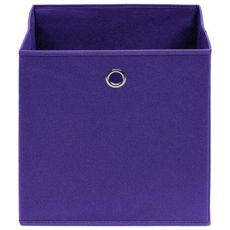 Opbergboxen 10 st 28x28x28 cm nonwoven stof paars 3