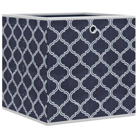 Opbergboxen 10 st inklapbaar 32x32x32 cm ongeweven stof blauw 3