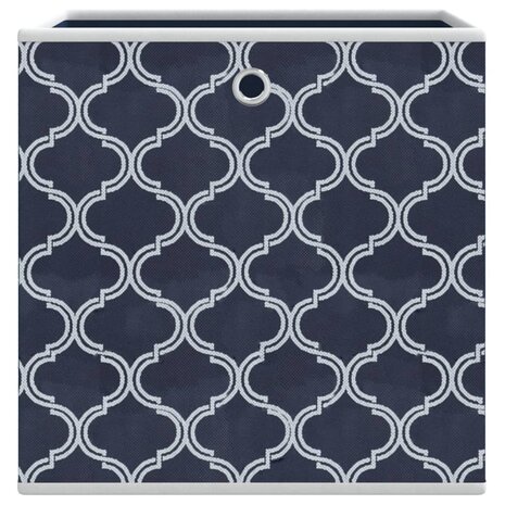 Opbergboxen 10 st inklapbaar 32x32x32 cm ongeweven stof blauw 9