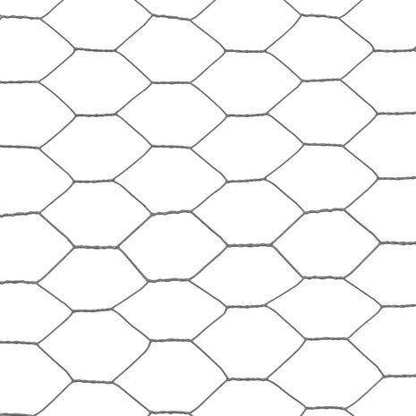 Kippengaas 25x0,5 m staal met PVC coating grijs 4