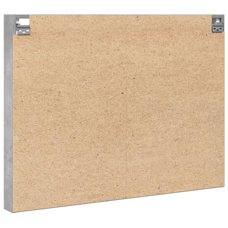 Vitrinekast 100x8,5x75 cm bewerkt hout betongrijs 6