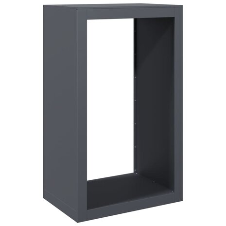 Haardhoutrek 60x40x100 cm staal antracietkleurig 6