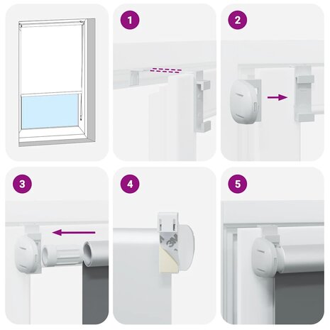 Rolgordijn verduisterend koffie 105x175 cm stofbreedte 100,7 cm 6