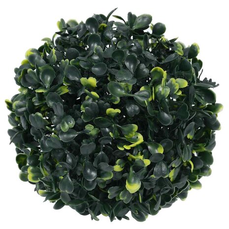 Kunstbuxusballen met LED-verlichting 2 st 22 cm groen 2