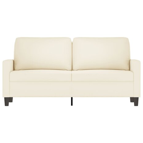 Tweezitsbank 140 cm fluweel crèmekleurig 3