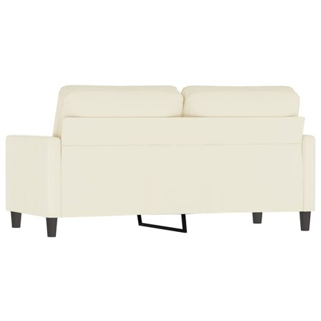 Tweezitsbank 140 cm fluweel crèmekleurig 5