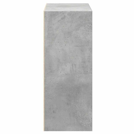 Boekenkast met 2 schappen 60x30x76,5 cm bewerkt hout betongrijs 6