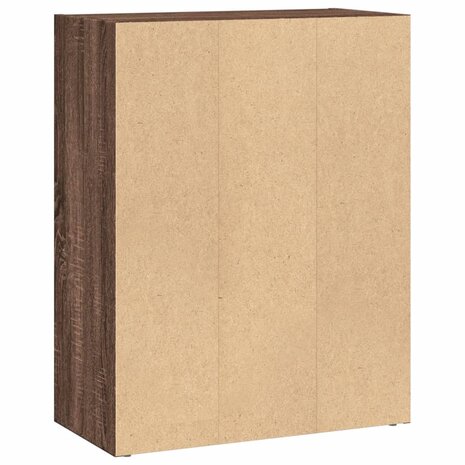 Boekenkast 60x30x77 cm bewerkt hout bruin eikenkleurig 6