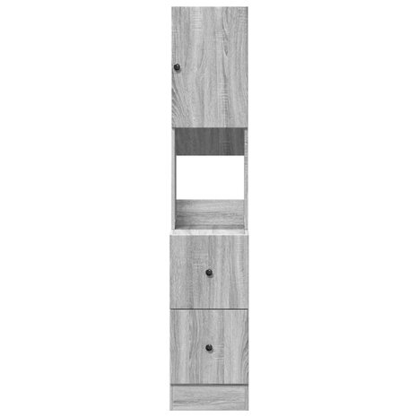 Keukenkast 35x50x180 cm bewerkt hout grijs sonoma eiken 4
