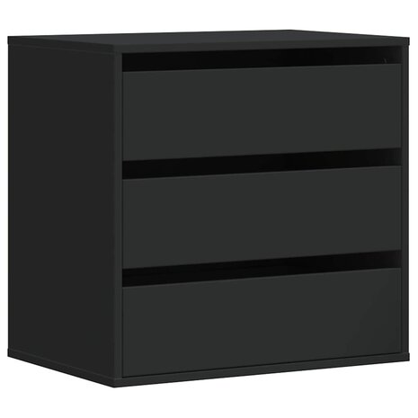 Ladekast 60x41x58 cm bewerkt hout zwart 2