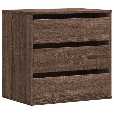 Ladekast 60x41x58 cm bewerkt hout bruin eikenkleurig 2