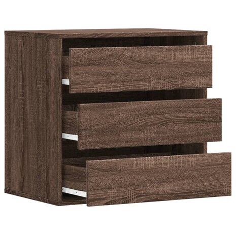 Ladekast 60x41x58 cm bewerkt hout bruin eikenkleurig 5