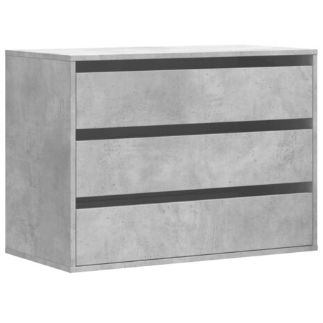 Ladekast 80x41x58 cm bewerkt hout betongrijs 2