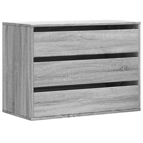 Ladekast 80x41x58 cm bewerkt hout grijs sonoma eikenkleurig 2