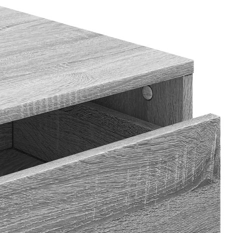 Ladekast 80x41x58 cm bewerkt hout grijs sonoma eikenkleurig 8