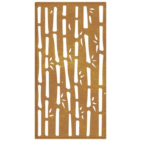 Wanddecoratie tuin bamboe-ontwerp 105x55 cm cortenstaal 5