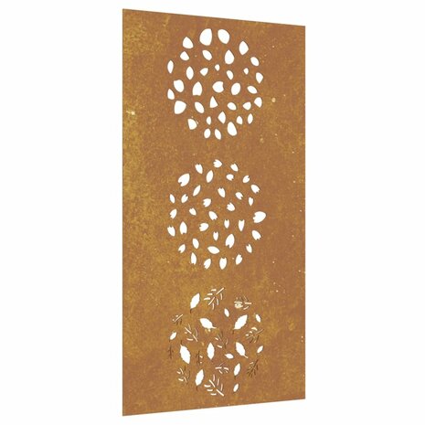 Wanddecoratie tuin bladontwerp 105x55 cm cortenstaal 2