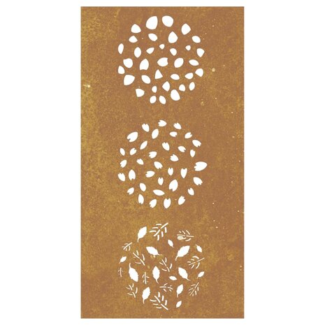 Wanddecoratie tuin bladontwerp 105x55 cm cortenstaal 4