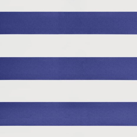 Luifel uittrekbaar 4x3 m stof en aluminium blauw en wit 8