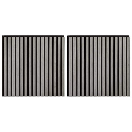 Akoestische wandpanelen 2 st latten 60,5x60 cm eikenfineer 2