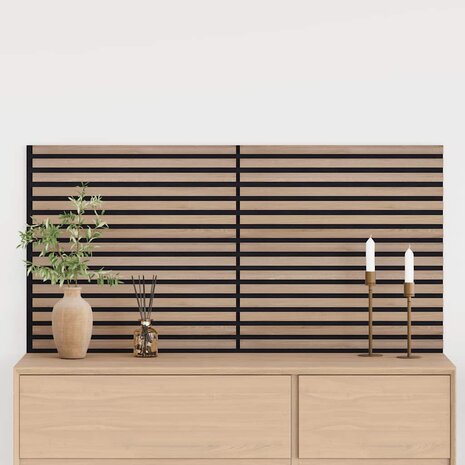 Akoestische wandpanelen 2 st latten 60,5x60 cm eikenfineer 3