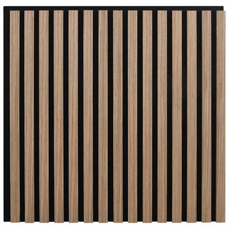 Akoestische wandpanelen 8 st latten 60,5x60 cm eikenfineer 6