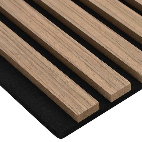 Akoestische wandpanelen 8 st latten 60,5x60 cm eikenfineer 8
