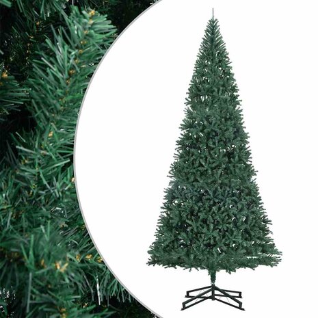 Kunstkerstboom met standaard 500 cm PVC groen 1