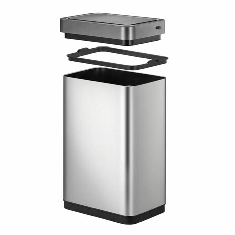 EKO Vuilnisbak met sensor Mirage X 80 L matzilverkleurig 6