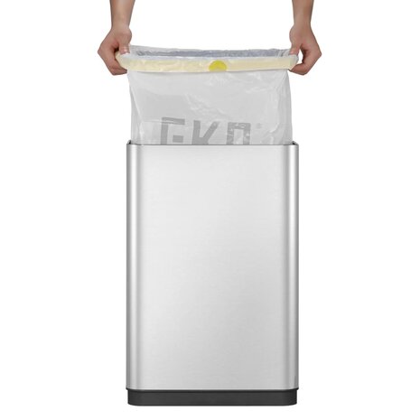 EKO Vuilnisbak met sensor Mirage X 80 L matzilverkleurig 9