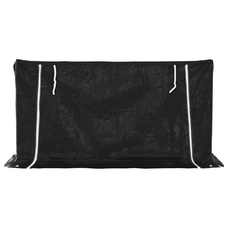 Haardhoutrek met regenhoes 200,5x60,5x110,5 cm staal 4
