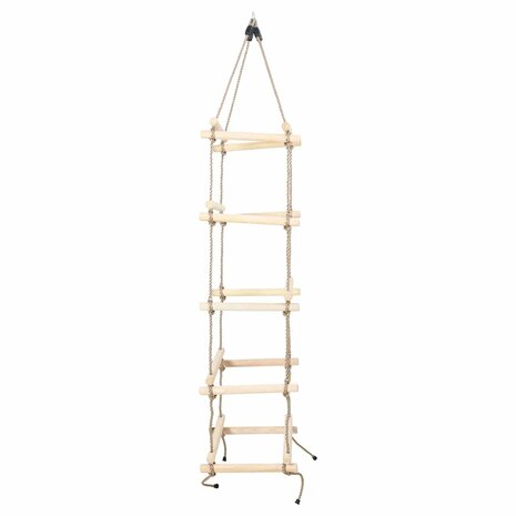 Touwladder 200 cm hout  3