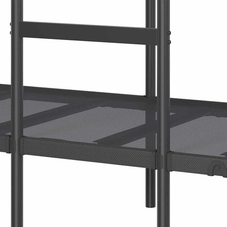 Stapelbed zonder matras 80x200 cm staal zwart 9