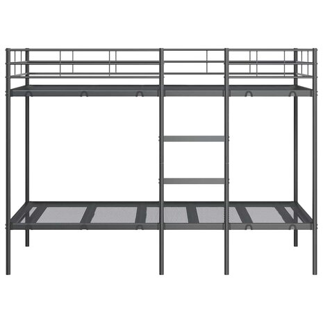 Stapelbed zonder matras 90x190 cm staal zwart 5