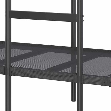 Stapelbed zonder matras 90x190 cm staal zwart 9