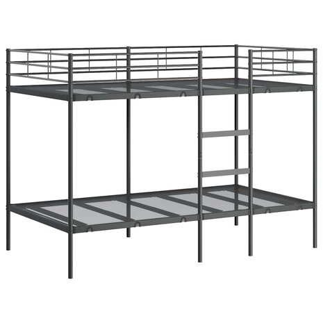 Stapelbed zonder matras 100x200 cm staal zwart 2