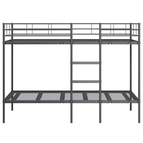 Stapelbed zonder matras 100x200 cm staal zwart 5