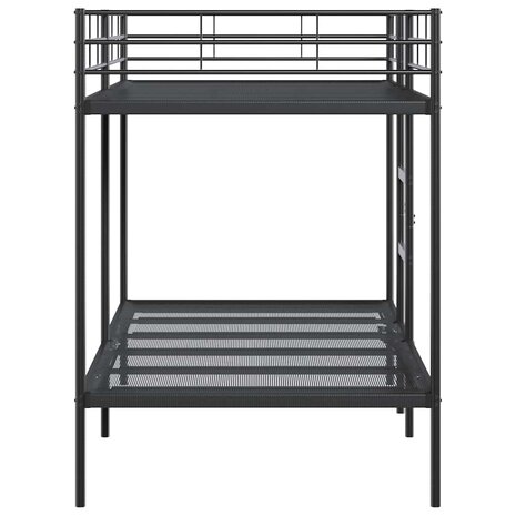 Stapelbed zonder matras 100x200 cm staal zwart 6