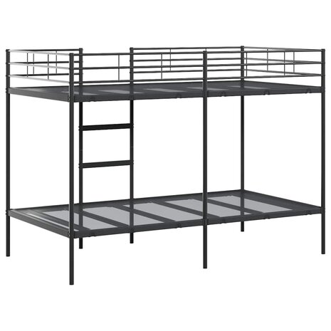 Stapelbed zonder matras 100x200 cm staal zwart 7