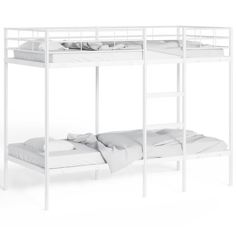 Stapelbed zonder matras 100x190 cm staal wit 4