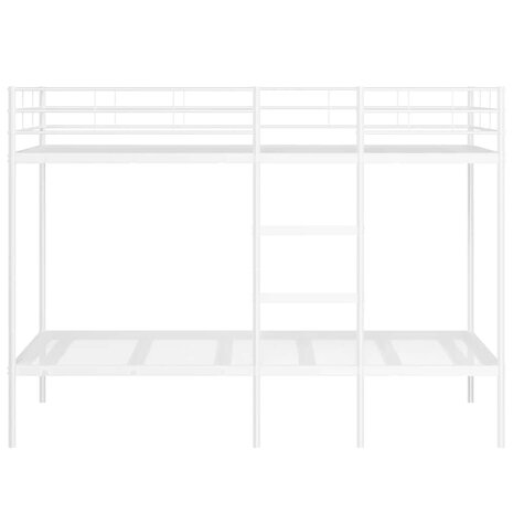 Stapelbed zonder matras 100x200 cm staal wit 5