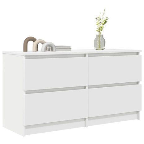 Tv-meubel 100x35x54 cm bewerkt hout wit 4