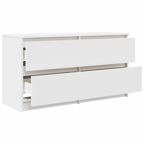 Tv-meubel 100x35x54 cm bewerkt hout wit 5