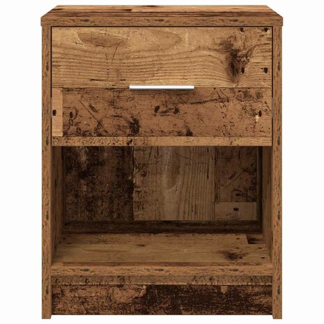 Nachtkastje met lade 40x34x50 cm oud houtkleurig 4