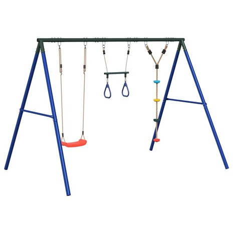 Schommelset met schommel, trapeze en klimtouw met schijven 2